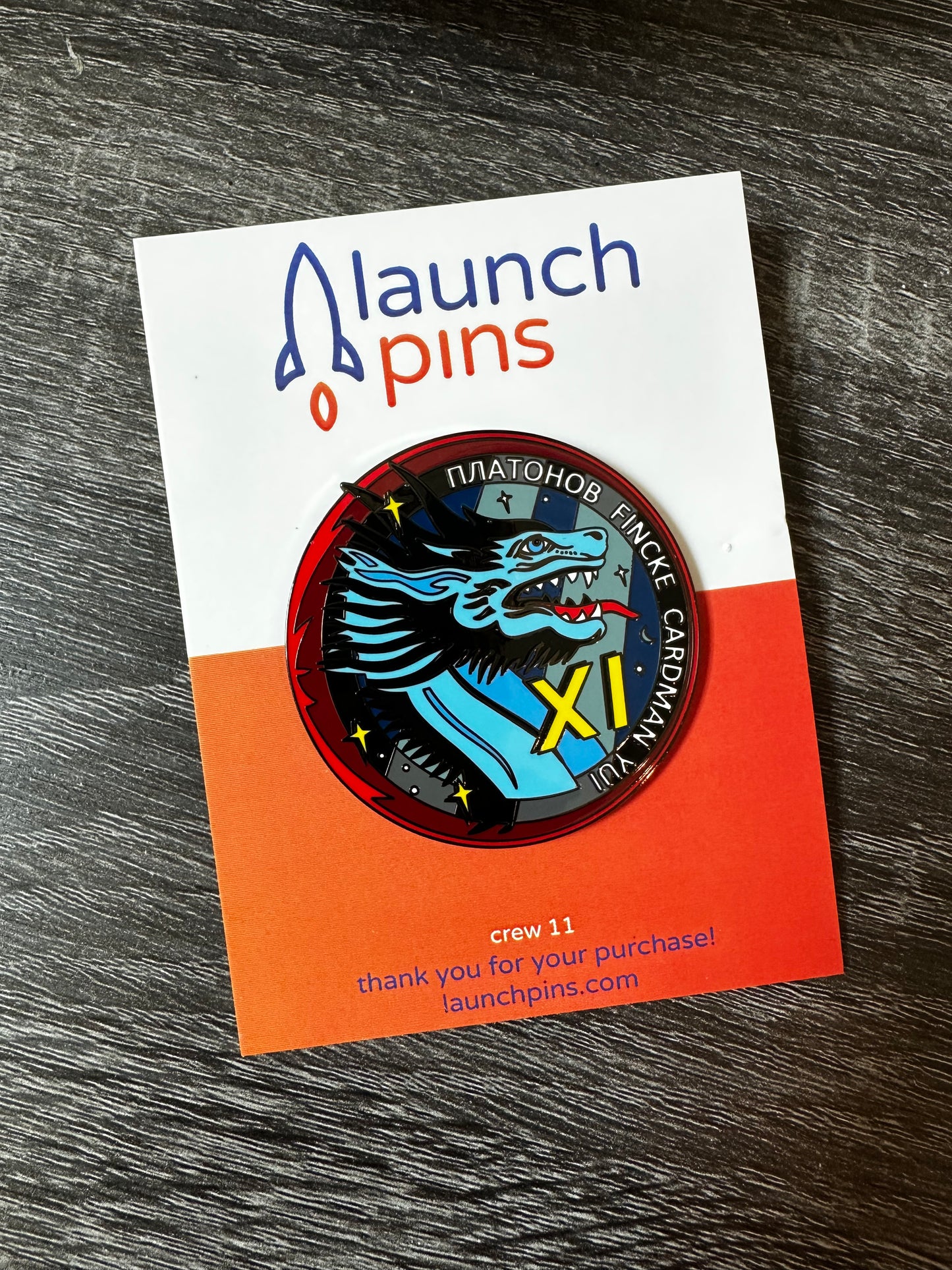 NASA Crew-11 USCV-11 Mission Patch Hard Enamel Pin