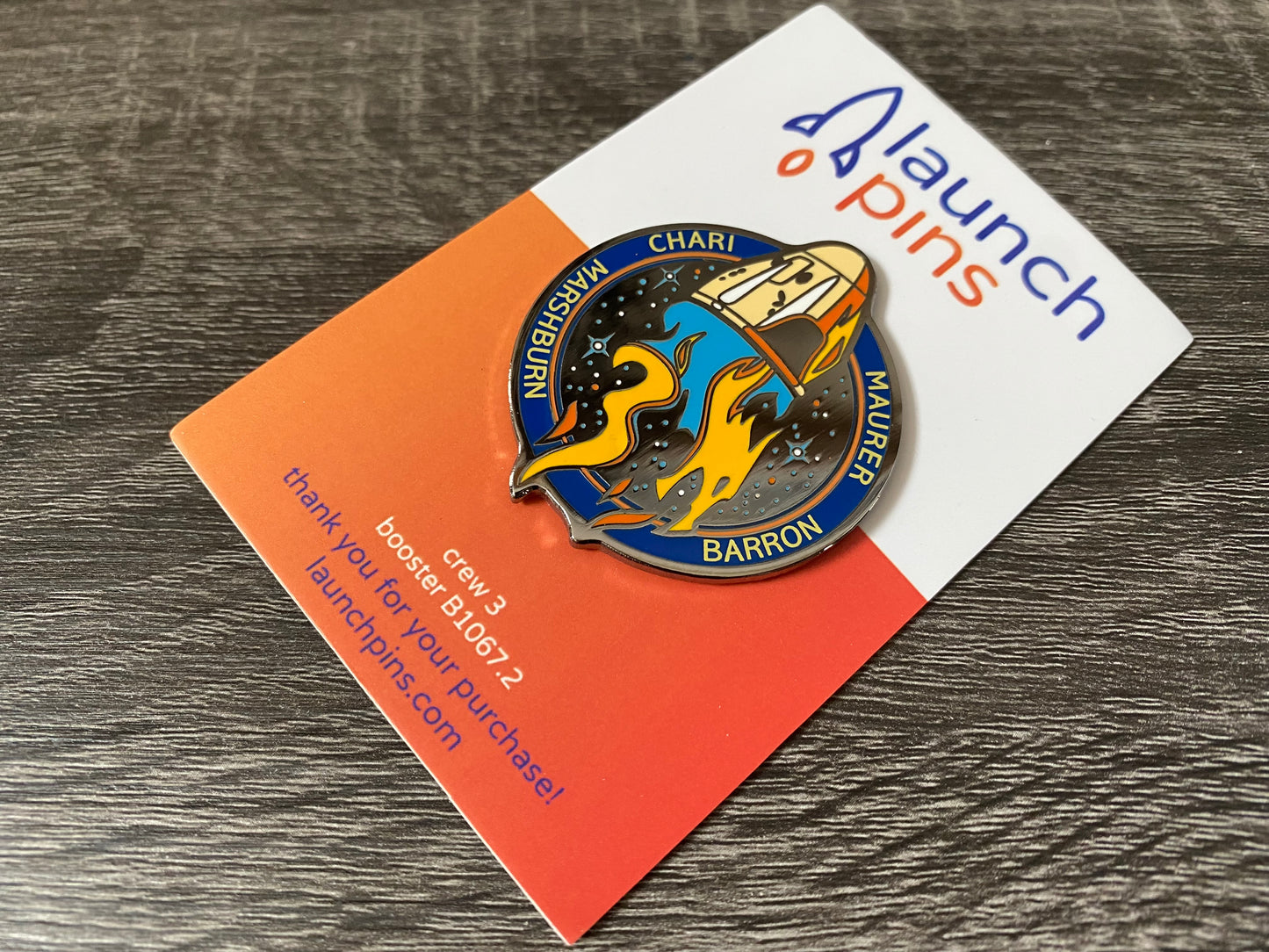 NASA Crew-3 USCV-3 Mission Patch Hard Enamel Pin