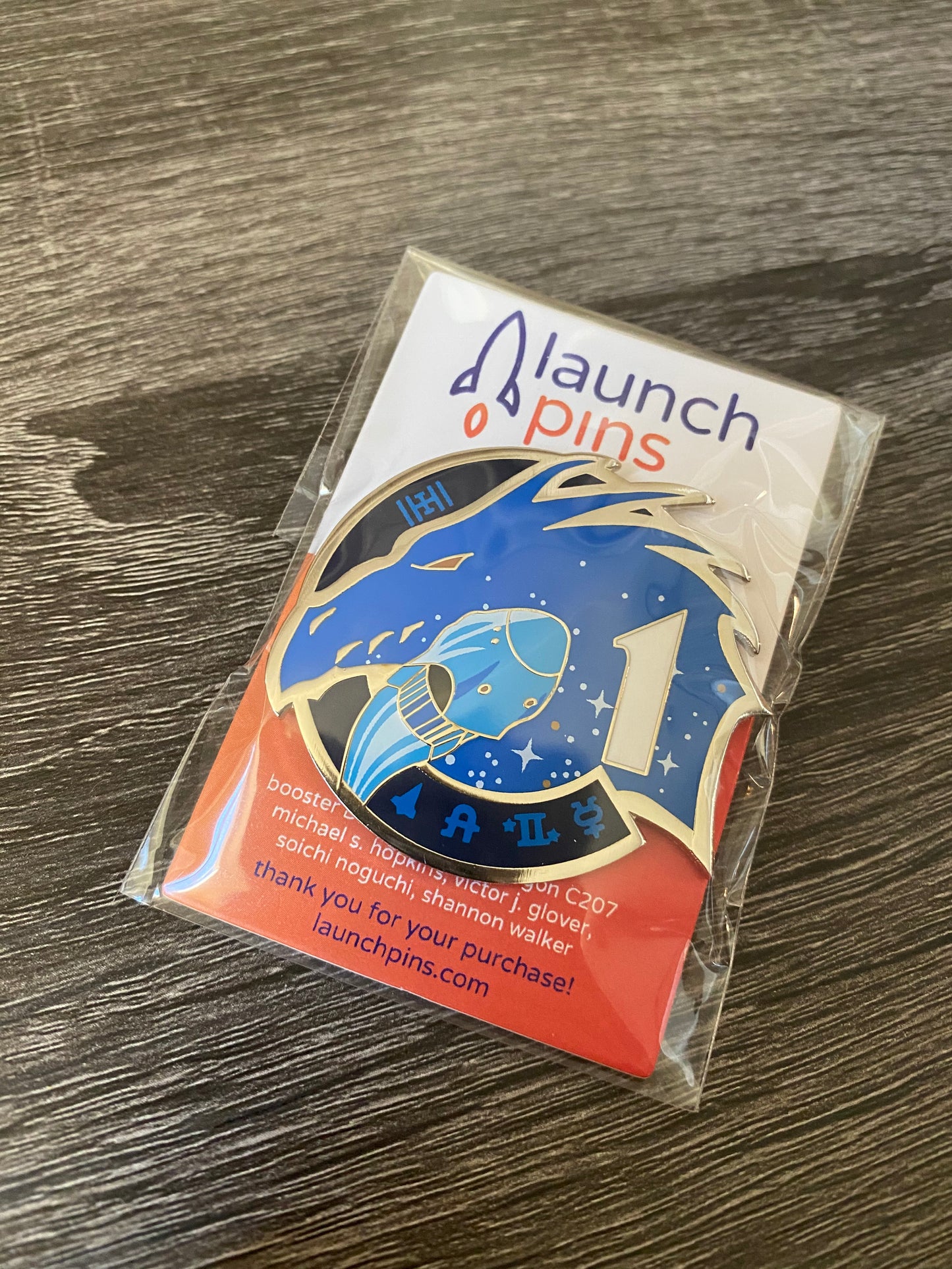 NASA Crew-1 USCV-1 Mission Patch Hard Enamel Pin