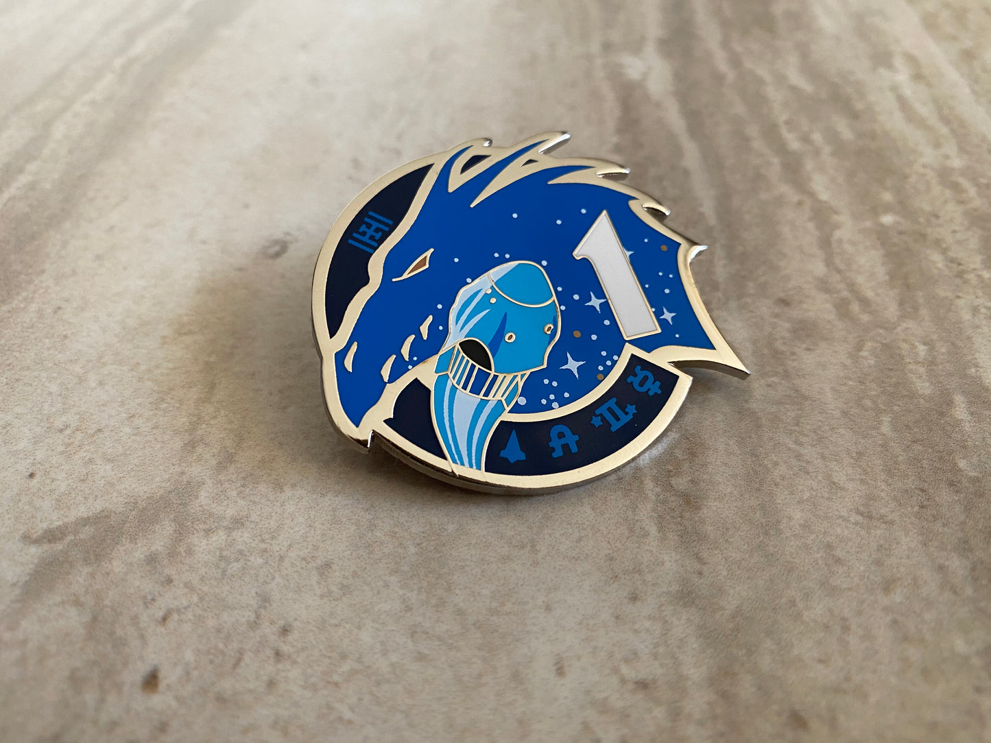 NASA Crew-1 USCV-1 Mission Patch Hard Enamel Pin