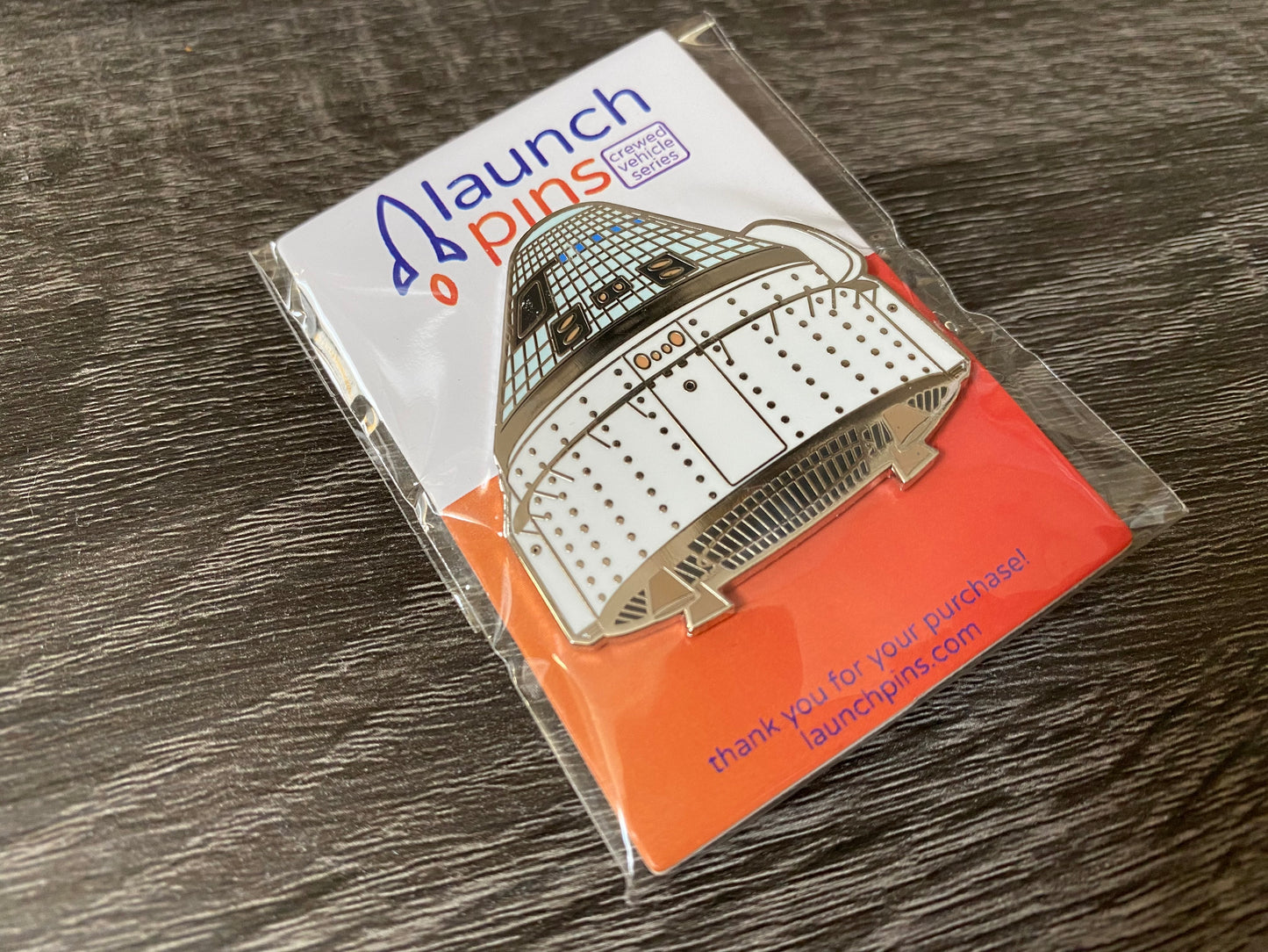 Starliner Crewed vehicle with Trunk Hard Enamel Pin