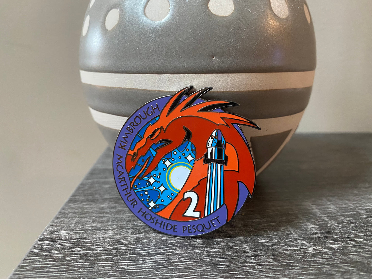 NASA Crew-2 USCV-2 Mission Patch Hard Enamel Pin