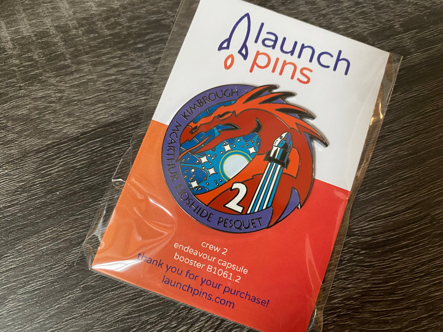 NASA Crew-2 USCV-2 Mission Patch Hard Enamel Pin
