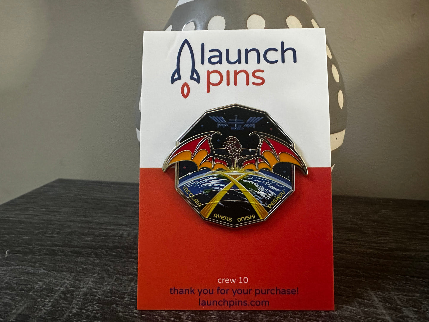 NASA Crew-10 USCV-10 Mission Patch Hard Enamel Pin