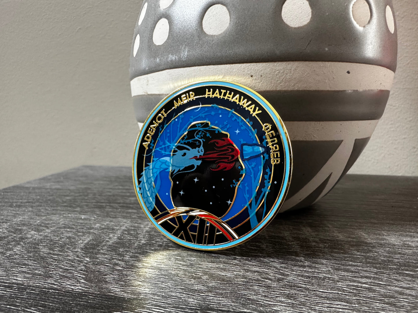 NASA Crew-12 USCV-12 Mission Patch Hard Enamel Pin