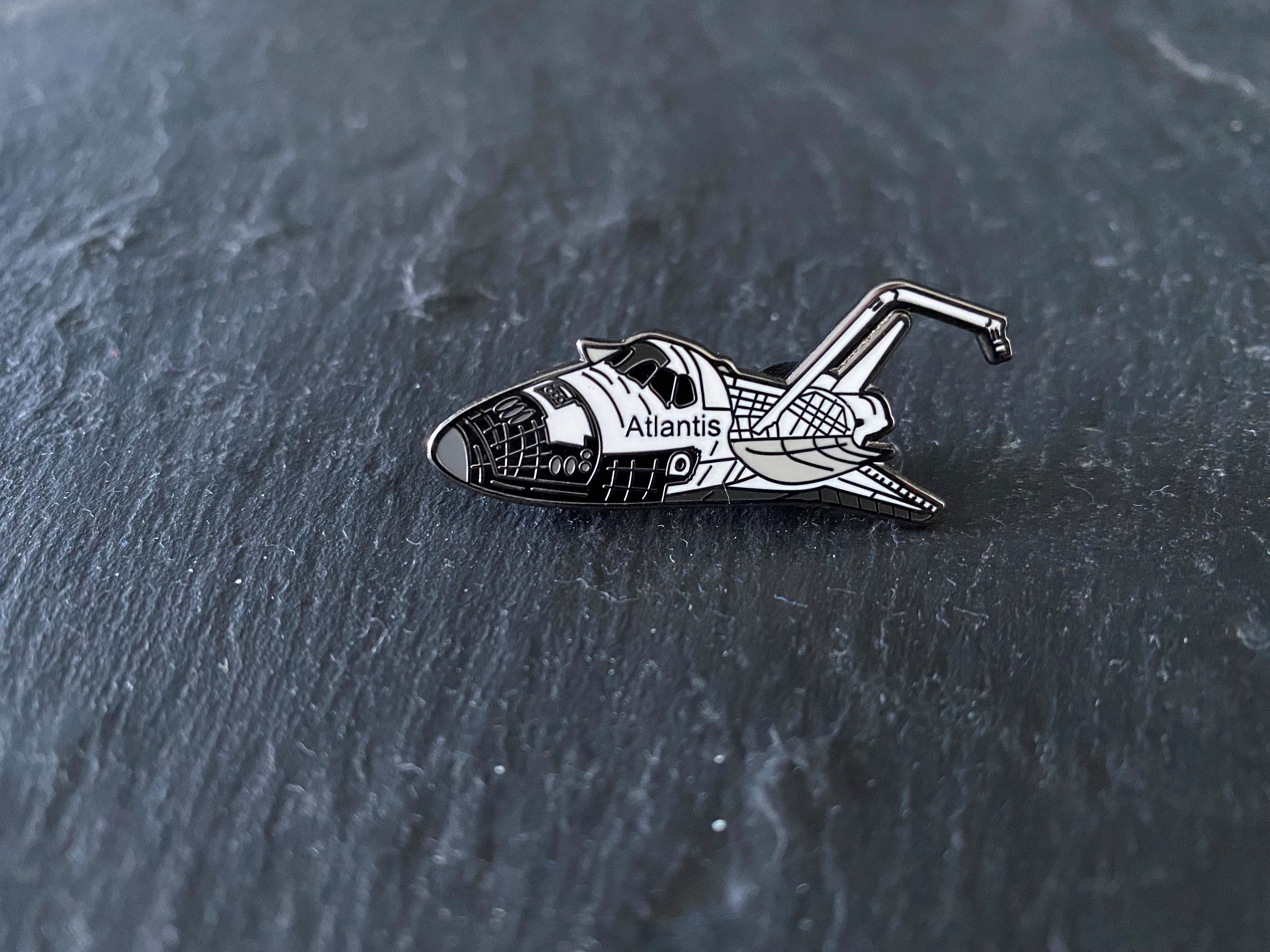 Space Shuttle Enamel Lapel Pin - Collector Quality Metal Pin For Jackets & Bags
