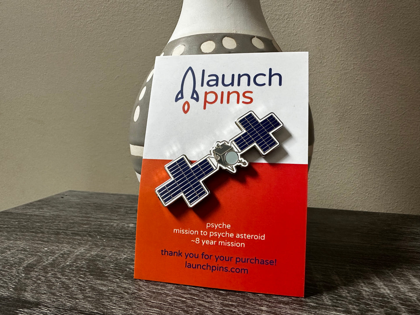 Pysche Spacecraft Enamel Pin